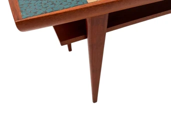 Mid-Century Modern Coffee Table with Mosaic Top by Berthold Muller, 1950s
